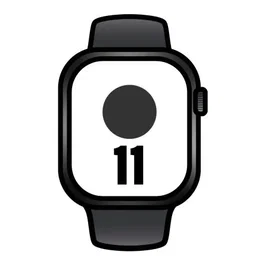 Apple Watch Series 11 GPS + Cellular 42mm Negro Azabache con Correa Deportiva Negra (Talla S/M) - Modelo MF834QL/A